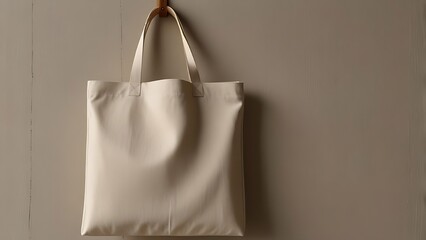Cream-Colored Tote Bag Simple, Elegant, and Versatile