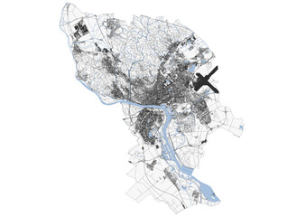 Bratislava Highway Construction & Waterways Vector Map