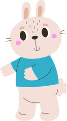 Playful Bunny in Shirt