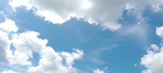 beautiful sky background with clouds in blue sky. Sunlight and Clouds	

