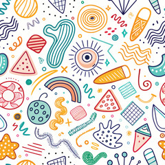 Abstract colorful shapes and patterns