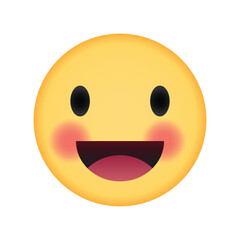 Smiling emoji with rosy cheeks