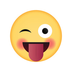Winking emoji with tongue out