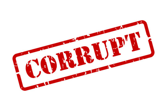 Corrupt label in stencil lettering as an isolated stamp vector