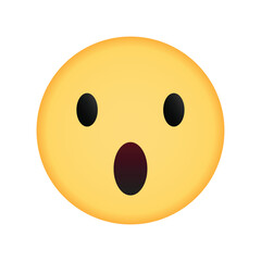 Shocked emoji with wide mouth and eyes