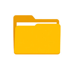 Ubatuba/sp - brasil a yellow folder icon with white documents inside on a black background in a digital illustration on transparent background