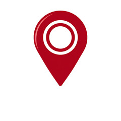 Ubatuba/sp - brasil a red location pin with a white circle inside on a black background indicating a specific place on transparent background