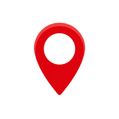 Ubatuba/sp - brasil a single red location pin with a white circle in the center on a black background illustration on transparent background