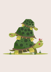 vector illustration of a tortouise