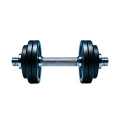 dumbbell exercise equipment, on white background, bright lighting from above,body,firness,metal