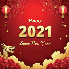 Celebrate a Joyful Lunar New Year Day with Festive Decorations, Traditional Symbols, Red Envelopes, and Fireworks – A Perfect Post to Share Happiness, Prosperity, and Cultural Greetings Worldwide

