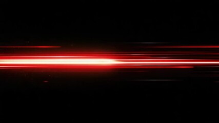 Dynamic red light streaks on black background abstract speed motion effect - Powered by Adobe