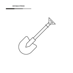 Shovel Icon Vector Design.