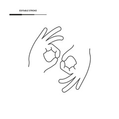 Sign Language Interpreter Icon Vector Design.