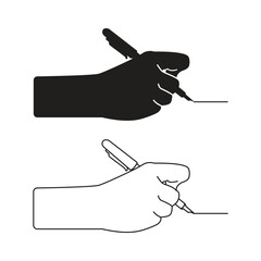 Signing Hand Icon Vector Design.