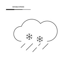 Sleet Icon Vector Design.