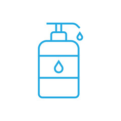 Disinfectant and Hand Soap Line Icon.