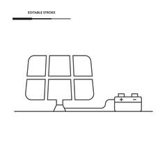 Solar Battery Icon Vector Design. 