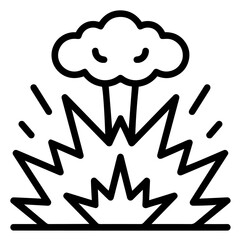 Explosion with Shockwave and Smoke Cloud – Danger, Destruction, Energy Release, Hazard, Emergency Situation