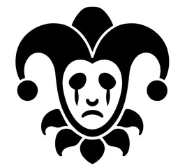 Sad Jester Pierrot Harlequin Clown Comedy and Drama 
