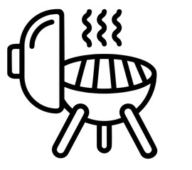 Barbecue Grill with Lid Outdoor Cooking Equipment 