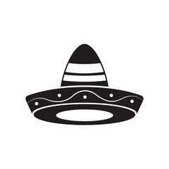 Sombrero Hat Or Mexican Hat Icon Vector Design.
