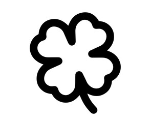 Obraz premium Four Leaf Clover Icon Lucky Charm Symbol of Fortune