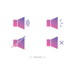 Sound And Volume Icon Set Vector Design.