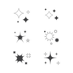 Sparkle Icon Set Vector Design.