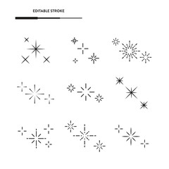 Sparkle Icon Set Vector Design.
