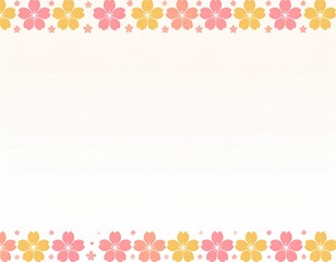 上下に桜が並んでいるフローラルな壁紙