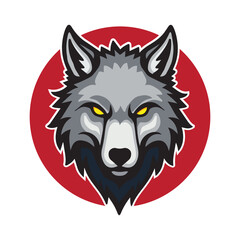 Edgy Design Head of Aggressive Wolf