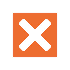 Fototapeta premium Negative Squared Cross Mark