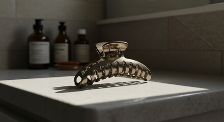 Elegant Gold Hair Claw Clip (Jedai) A Statement Piece for Modern Hairstyles