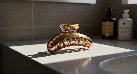 Elegant Gold Claw Hair Clip (Jedai) A Statement Accessory for Modern Women