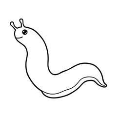 Full body slug vector illustration on white background