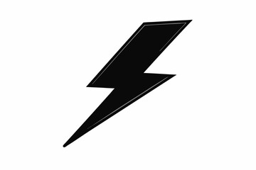 Bold Black Stylized Lightning Bolt Silhouette graphic 2