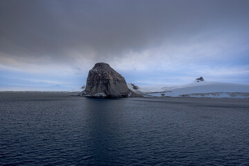 Huge Basalt Column Edinburgh Rock near Half Moon Island, South Shetland-Islands, Antarctica © Anil S Matta