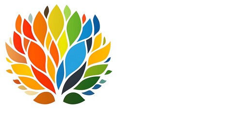 Vibrant blossoming leaf design, a beacon of nature and creativity.