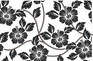 The black and white floral motif is very inspiring for Indonesian batik motifs.