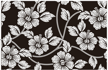 The black and white floral motif is very inspiring for Indonesian batik motifs.