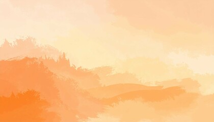 Abstract orange mountain landscape painting - ideal for eco-tourism websites