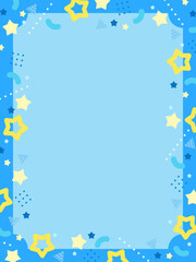 レトロポップな星柄のフレーム