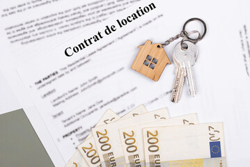 Rental, Tenancy or Residential Lease Contrat de location agreement contract in French. Short and long term rentals in France, housing searching crisis, and rising prices.