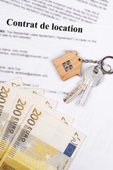 Rental, Tenancy or Residential Lease Contrat de location agreement contract in French. Short and long term rentals in France, housing searching crisis, and rising prices.