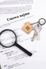 Rental, Tenancy or Residential Lease Umowa najmu agreement contract in Polish. Short and long term rentals in Poland, housing searching crisis, and rising prices.