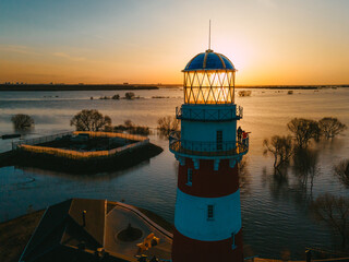 lighthouse at sunset