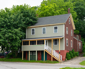 single family house in residential district 