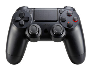 Modern Wireless Gamepad with Glowing Buttons, Isolated on Transparent Background