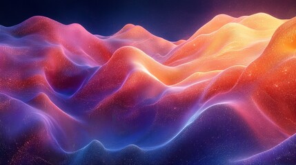 Abstract Colorful Technology Lines Big Data Flow

